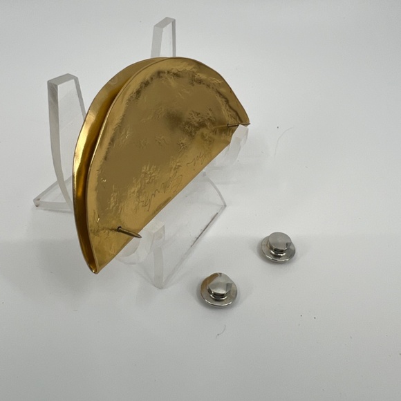 Vintage Beth Schwartz Golden Dumpling/Pierogi/Knish/Taco/Empanada Pin/Brooch - Picture 12 of 16